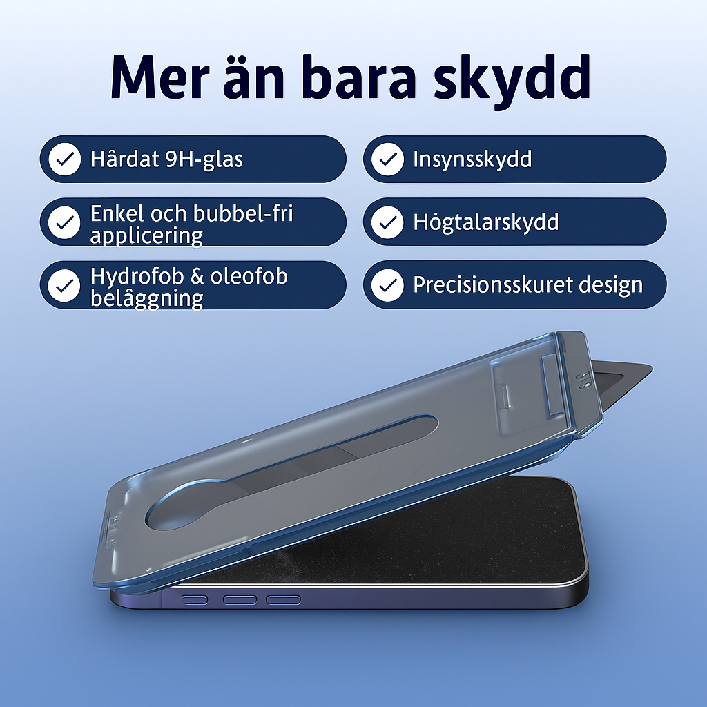 TryggScreen™ UltraShield - 3 i 1 Skärmskydd