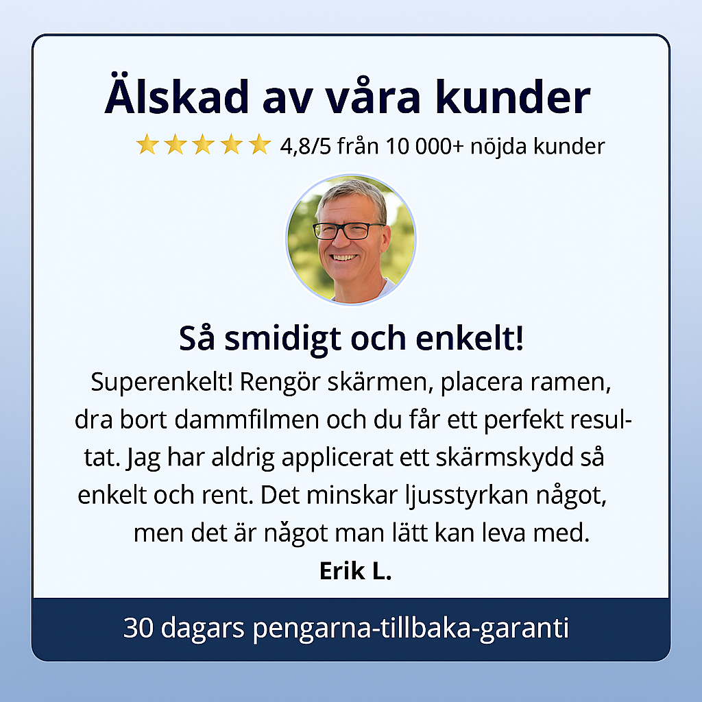 TryggScreen™ UltraShield - 3 i 1 Skärmskydd